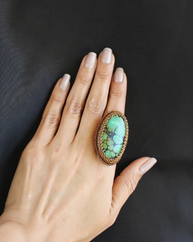 Turquoise Cabochon Ring 3